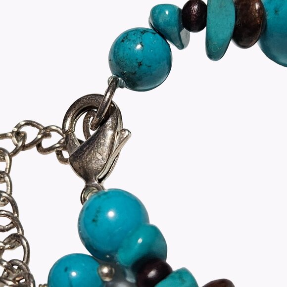 Coldwater Creek Southwest Turquoise Beaded Lariat Necklace  Fashion Jewelry - Picture 6 of 9